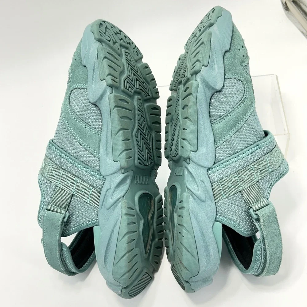 Puma Mens Size 11 TS-01 Tonal Adriatic Sandals Aqua Teal Backstrap Sneaker Shoes